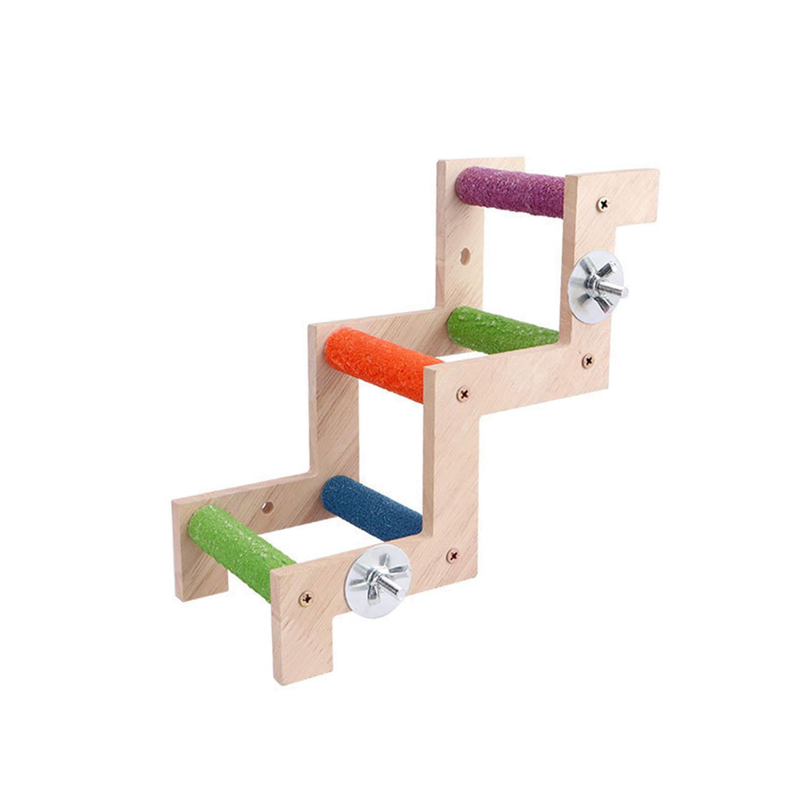 Bird Cage Ladder Bird Ladder Perch Solid Wood Birds Standing Chewing