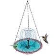 thumbnail image 4 of Rewenti Bloom Outdoor Garden Floating Hanging Solar Bird Feeder Birdbath Fountain Water Feature, 4 of 4
