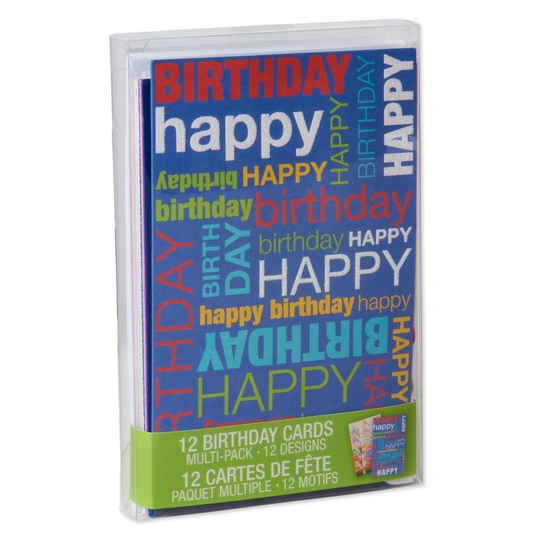 American Greetings Kids Birthday Cards, Bright and Bold (12-Count) - Walmart.com american-greetings-kids-birthday-cards-bright-and-bold-12-count-walmart-com