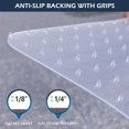 thumbnail image 3 of Heavy Duty Clear Vinyl Chair Mat for Carpeted Floors, 46x60 Inch Office Floor Protector with Non-Slip Grips, Rectangular Desk Mat for Home Office Computer Chair, 3 of 7