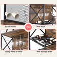 thumbnail image 5 of Bestier 3 Tier Liquor Bar Table Wine Bar Cabinet Coffee Station for Kitchen Rustic, 5 of 8