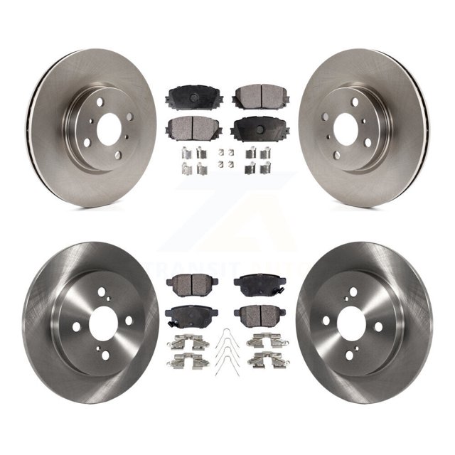 Transit Auto Front Rear Disc Brake Rotors and Semi-Metallic Pads Kit for Car Toyota Yaris K8F-102854