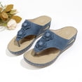 thumbnail image 6 of Pandaie Orthopedic Sandals for Women 2026 Dressy Casual Summer Arch Support Flip Flops Comfortable Beach Vacation Slip on Slides Navy Size 6.5, 6 of 9