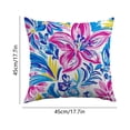 thumbnail image 4 of Throw Pillow Cover 18x18 Inch Waterproof Summer Flower Bohemian Print Soft Colorful for Car Office Patio Decor by MPOISVA, 4 of 7