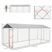 PawHut 19.7 x 7.5 x 7.5 Outdoor Dog Kennel W/ Waterproof Roof