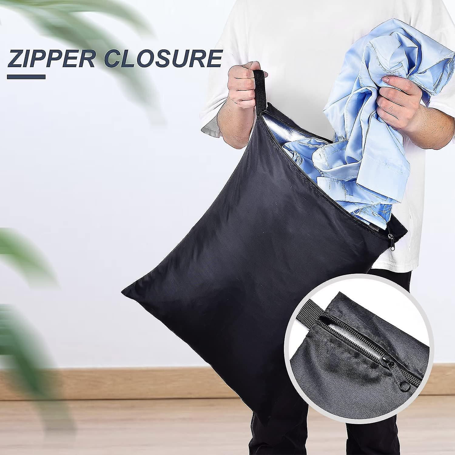 Wetbag 40cm X 50cm 3 Pack Wet Bag Reusable With Zipper Waterproof Wet Bag Dirty Clothes Bag Organizer For Swim Suits Beach Towel Gym Wear