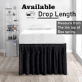 thumbnail image 4 of Egylin Dorm Room Bed Skirt 800TC Egyptian Cotton - Ruffled Style Dorm Sized - Egyptian Cotton Bed Skirts Tailored ( Twin XL/ 42" drop , Dark Gray), 4 of 5