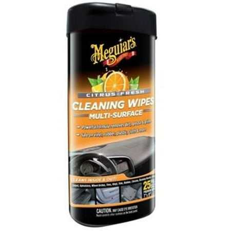 Meguiars Wax G190600 Citrus Fresh Cleaning Wipes