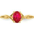 thumbnail image 5 of 14K Yellow Gold Ruby Birthstone Ring (Size 7) Made In India xbr232, 5 of 5
