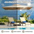 thumbnail image 5 of TOTAL Outdoor 8.69' x 8.69' Square Cantilever Umbrella with Center Pole, UV Resistant Canopy, Wind Vent, Tilt & Crank System, Perfect for Patio, Garden, Deck, Pool, Outdoor Dining,Beige, 5 of 9
