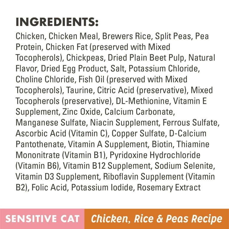 Nutro Wholesome Essentials Natural Chicken Rice Peas Dry Cat Food for Sensitive Adult Cat 3 lb Bag