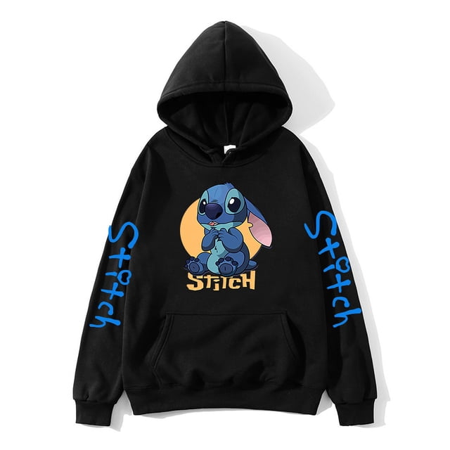 Sudaderas con capucha de Disney para hombres y mujeres, sudadera con capucha de los años 90, Y2k, Stich, ropa de calle Harajuku para niños y niñas