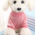 thumbnail image 2 of Suéter para perro, suéteres cálidos para perros, ropa para gatos, abrigo polar para mascotas para cachorros, perros pequeños, medianos y grandes (M, rosa), 2 of 5