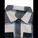 thumbnail image 4 of Chaqueta Corta de con Botones para Mujer, Estilo Informal A Cuadros, de Larga Azul Marino L, 4 of 10
