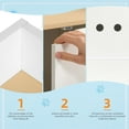 thumbnail image 2 of Craftian Litter Box Enclosure with Drawers & Rooms, Wood Cat Litter Box Furniture Cabinet, White, 2 of 9