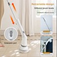 thumbnail image 2 of Cepillo limpiador eléctrico 2 velocidades giratorias cepillo de limpieza de ducha para el baño del hogar, 2 of 9