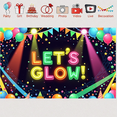 thumbnail image 5 of Neon Theme Glow Party Banner Colorful Design for Dance Party Indoor Event Celebration, 5 of 7