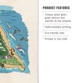 thumbnail image 3 of Lantern Press 12x18 Inch Premium Wood Sign, Ready to Hang Wall Decor, Bald Head Island, North Carolina, Line Drawing, 3 of 4