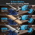 thumbnail image 6 of HOTREE Cordless Reciprocating Saw with LED Light, Variable Speed, 2 x 2.0Ah Batteries, Blades Kit for Wood, Metal, PVC Cutting, 6 of 8
