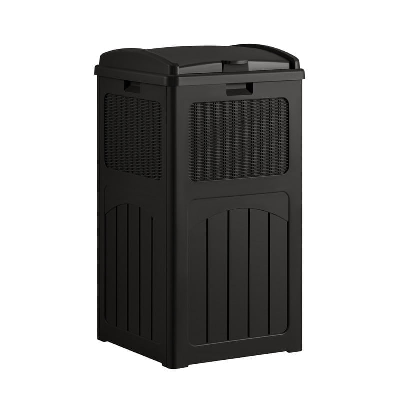Homall Homes 36 Gallon Trash Can Plastic Kitchen Trash Can,Black