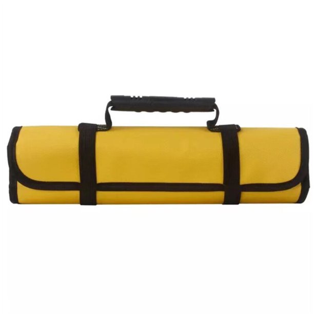 Bolsa de herramientas de mano de lona Oxford de alta calidad, Kit de herramientas de mano de almacenamiento, plegable, rollo de herramientas, 22 bolsillos