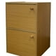 thumbnail image 4 of Estante de libros de madera de 2 niveles de 24" con puertas, acabado natural, 4 of 5