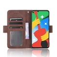 thumbnail image 3 of Case for Google Pixel 4A Cover Adjustable Detachable Card Holder Magnetic closure Leather Wallet Case - Brown, 3 of 5