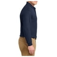 thumbnail image 3 of Yellow Rooster Men's Silk Touch Long Sleeve Polo T-Shirts Navy S, 3 of 6