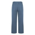 thumbnail image 5 of Annhoo Straight Leg Trousers for Women Plus Size High Waisted Work Cropped Pants Baggy Solid Color Pants with Pockets, 5 of 7
