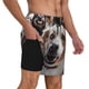thumbnail image 2 of Balery Realistic Cute Puppy Bañador para hombre, shorts de playa de secado rápido con entrepierna y forro de compresión-XX-Large, 2 of 6