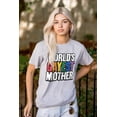thumbnail image 3 of Worlds Gayest Mother Queer Mom Women's Plus Size Graphic Tee Brisco Brands 2X, 3 of 4