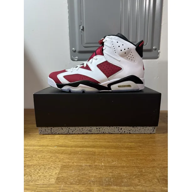 A i r-Jor-dan 6 Retro Carmine (2021) White Red CT8529-106 Men's Sizes 7-16