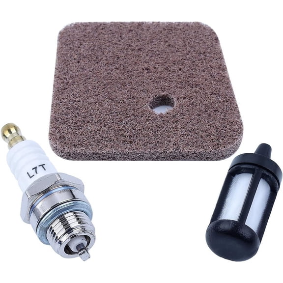 Air Fuel Filter Spark Plug For Stihl FS38 FS45 FS55 Trimmers , 1 Air Filter 1 Fuel Filter 1 L7T Spark Plug.DataCaciques