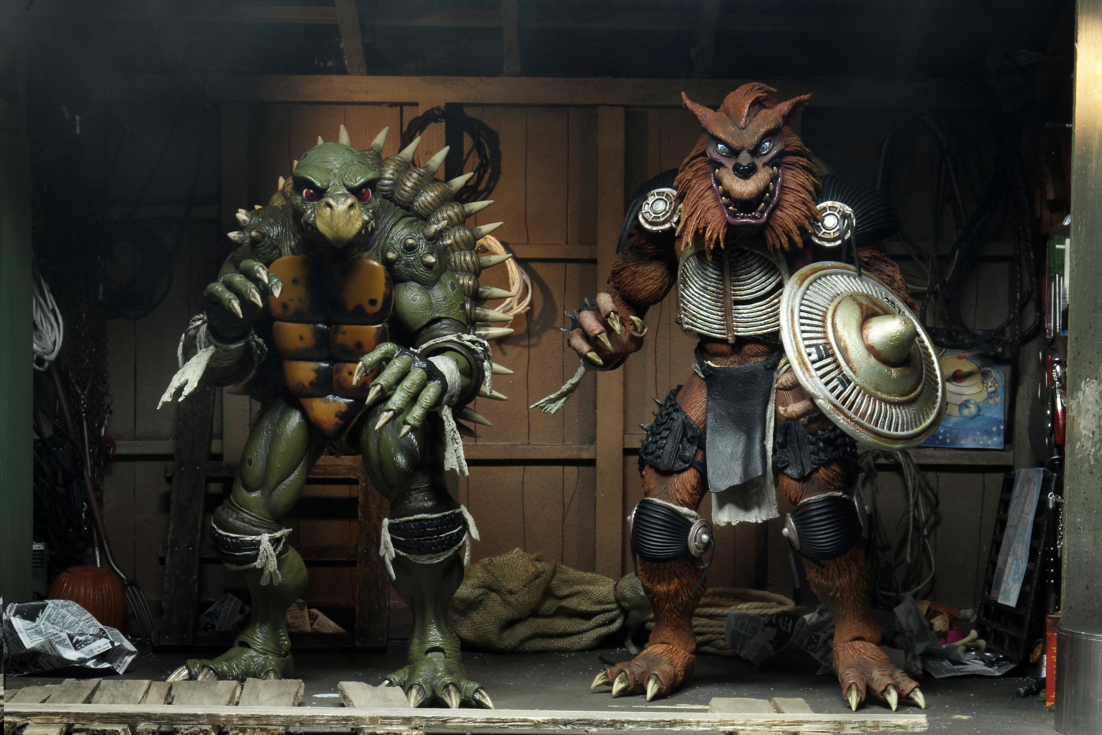 Teenage Mutant Ninja Turtles (1990 Movie) - 7” Scale Action Figure - Tokka & Rahzar 2 Pack