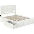 thumbnail image 4 of Leo & Lacey Urban Traditional Hardwood Storage Platform Bed, Queen, White, 4 of 6