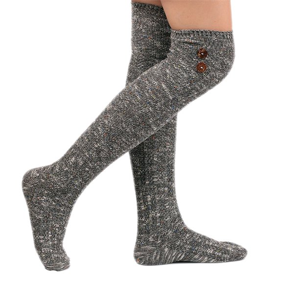 Tejiojio Winter Socks Clearance Women Button Knee Length Vintage Cashmere FashionLong Sock Comfortable Socks