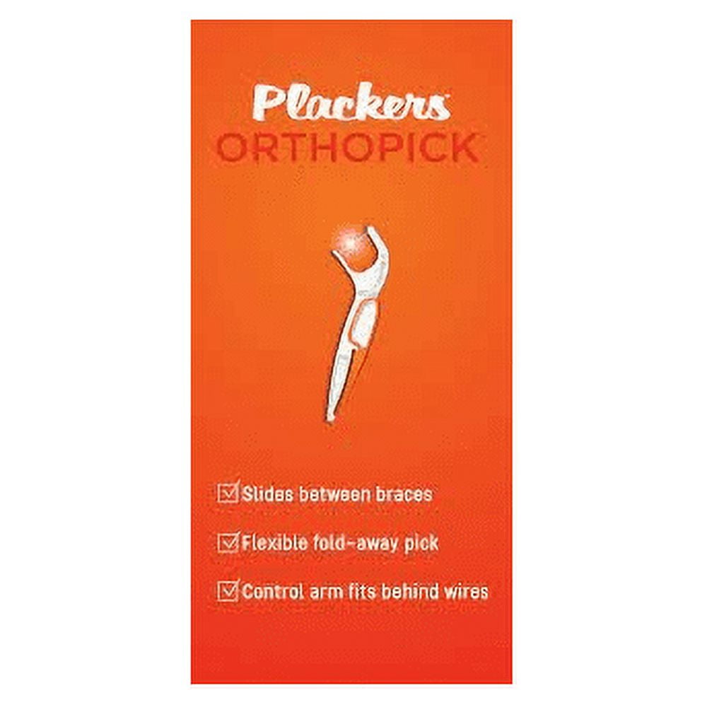 Plackers Orthopick Dental Flossers for Braces, 36 ct, 6 Pack