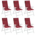 thumbnail image 2 of vidaXL Highback Chair Cushions 6 pcs Wine Red Oxford Fabric, 2 of 5