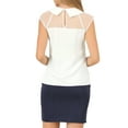 thumbnail image 3 of Allegra K Women's Peter Pan Collar Short Sleeve Pullover Blouse, 3 of 6
