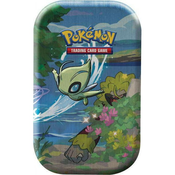 Pokemon Shining Fates Celebi & Shiny Rillaboom Mini Tin Set (2 Booster Packs & Coin)