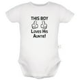 thumbnail image 5 of iDzn Pack of 2, This Boy Loves His Auntie & I Make Nana's Heart Full Funny Rompers For Babies, Newborn Baby Unisex Bodysuits, Infant Jumpsuits, Toddler 0-24 Months Kids One-Piece Oufits, 5 of 5
