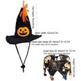 thumbnail image 5 of Disfraz de Halloween para mascotas, disfraz de gato, capa con sombrero, mago, animal pequeño, gatito, cachorro, cosplay, fiesta de Halloween, decoración para mascotas (telaraña) oso de fresa Electrónica, 5 of 5
