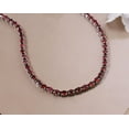 thumbnail image 2 of Red Garnet Tennis Necklace, Garnet Line Necklace, Anniversary Gifts, Birthstone jewelry, Women's Chain Necklace, Bridal Necklace, Mom Gifts, 2 of 4