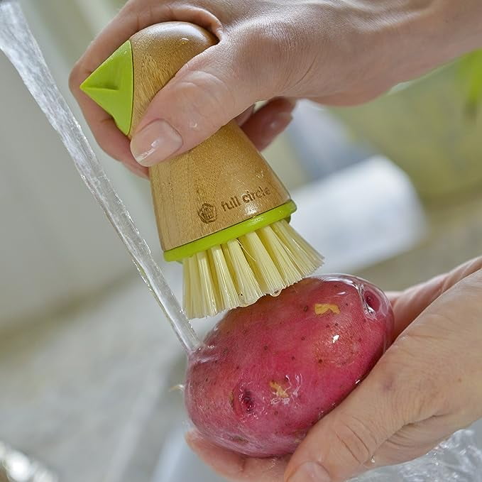 Vegetable Brush Potato Scrubber Brush Vegetable Cleaning Brush with Non Slip Grip Vegetable Brush Scrubber for Food Vegetable Scrubber Kitchen Brush