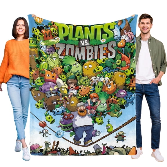 ZHANGCAIFENG Plants vs Zombies-Anti-Pilling Flannel Blanket Soft Lightweight Plush Fuzzy Cozy Luxury Blanket for Home and Kitchen Use – Perfect for Kids and Adults30"X40"