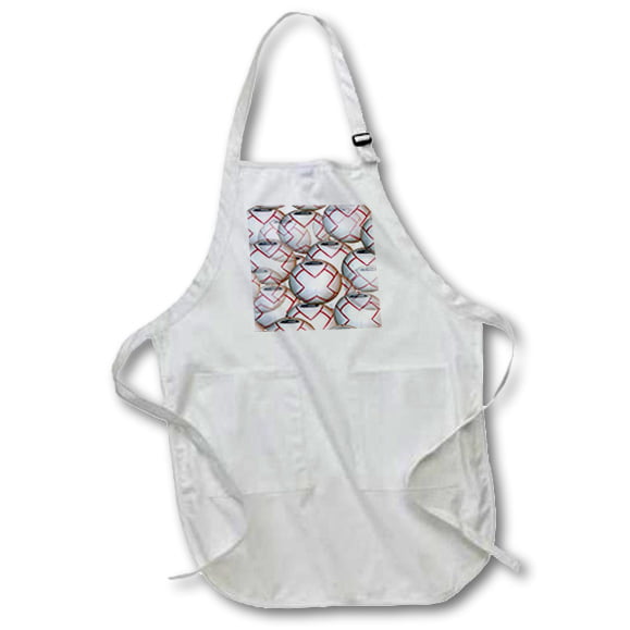 Medium Length Apron 22 by 24-Inch apr_50318_2 with Pouch Pockets 3dRose Soccer Ball Champ 