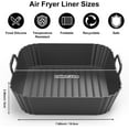 thumbnail image 3 of 9-Inch Large Square  Air Fryer Liners for  AF141 AF181 AF142 Cosori 6QT, 2   Pot Baking Accessories for , , ,  Tray Insert 5-8QT, 3 of 6