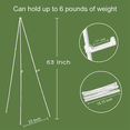 thumbnail image 2 of White Easel Stand for Display Wedding Sign & Poster-63InTall Easels for Display Holder-Collapsable Portable Poster Easel, 2 of 6