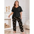 thumbnail image 3 of PinkBeautiM Women Plus Size Pajamas Set Prints Pjs Sleepwear with Pockets, 3 of 7