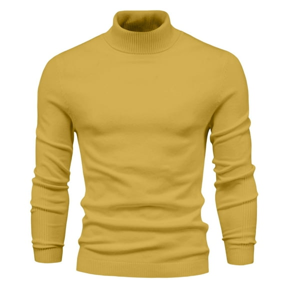 Men's Mock Turtleneck Pullover Sweater Casual Basic Knitted Thermal Sweaters